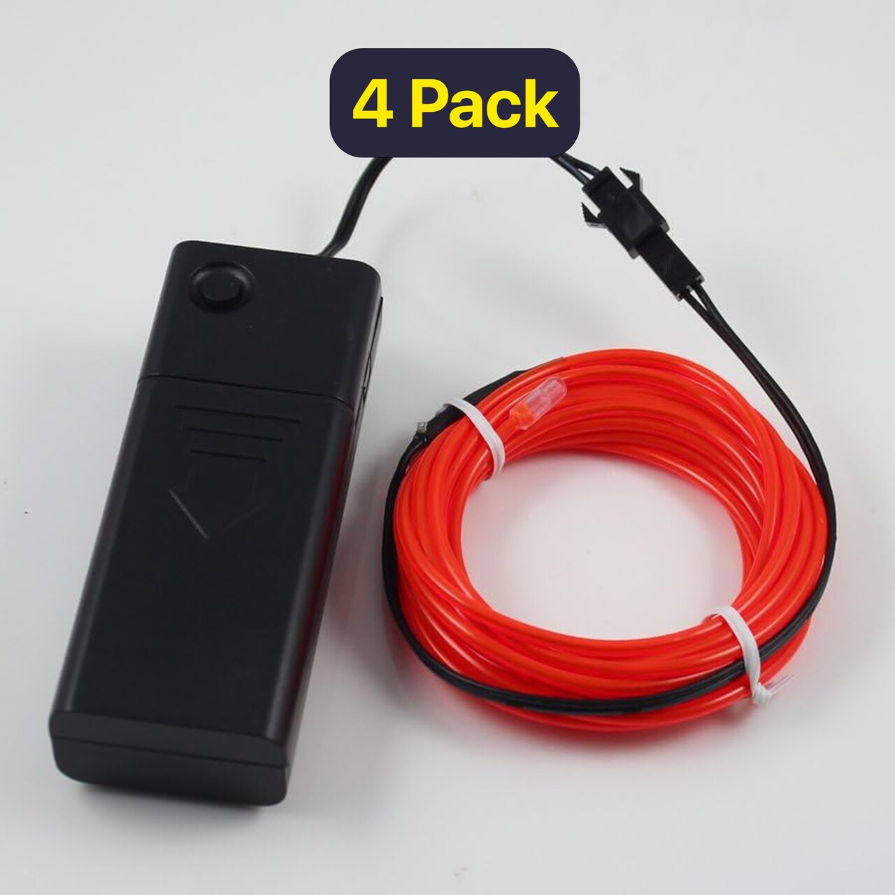 9ft Neon Flexible Glow Light — Battery Powered with Clip for Costumes & Walks